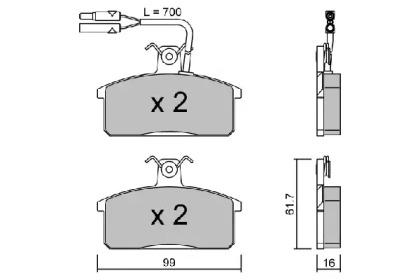 Комплект тормозных колодок (AISIN: BPFI-1900)